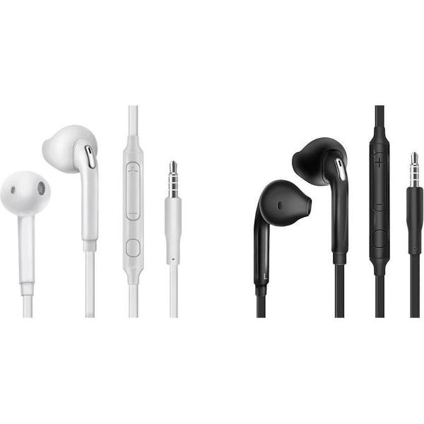 In-ear Koptelefoon - S6-Compatibel voor Android en IOS - Ooordopjes met Microfoon en Bediening - Zwart