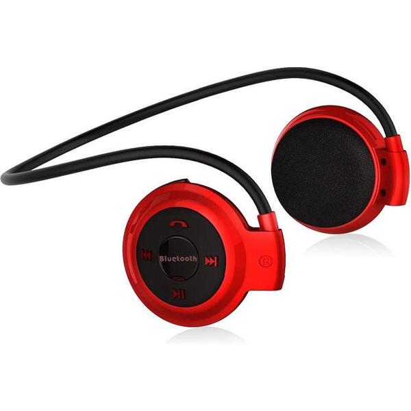 Sporthoofdtelefoon mini 503 - Unisex - Bluetooth V5.0 - Draadloze Hoofdtelefoon - MP3-Kaartlezer- FM - Rood
