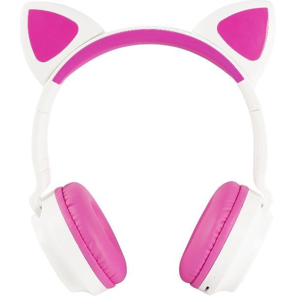 Silvergear Kinder Hoofdtelefoon - LED Kattenoortjes - Wit