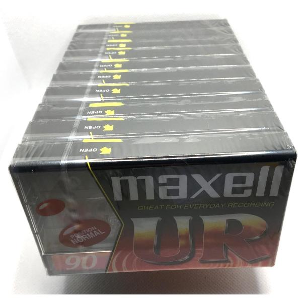Audio Cassette Tape Maxell UR 90 normaal position type I (10 Pack)- Uiterst geschikt voor alle opnamedoeleinden / Sealed Blanco Cassettebandje / Cassettedeck