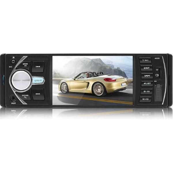 TechU™ Autoradio T73 met Touchscreen – 1 Din – Afstandsbediening + Stuurwielbediening – Bluetooth – AUX – USB – SD – FM radio – RCA – Handsfree bellen – Ingang Achteruitrijcamera