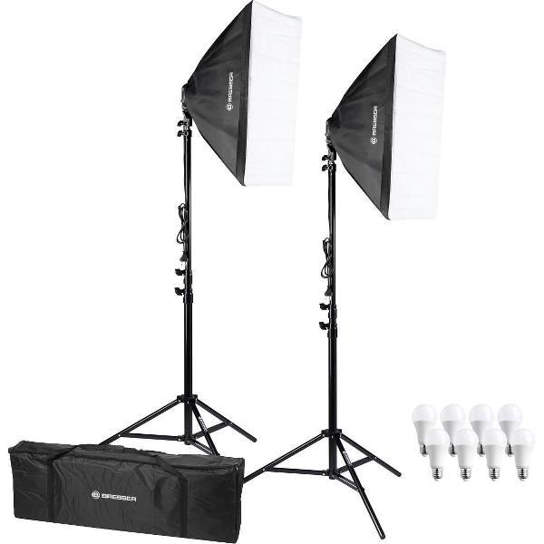 Bresser Fotostudioset - BR-2845 - Continulicht incl. Daglichtlampen & 2 Softboxen
