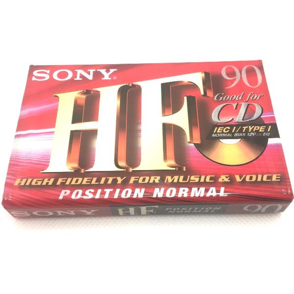 Audio Cassette Tape SONY HF 90 / Uiterst geschikt voor alle opnamedoeleinden / Sealed Blanco Cassettebandje / Cassettedeck / Walkman / Sony cassettebandje.