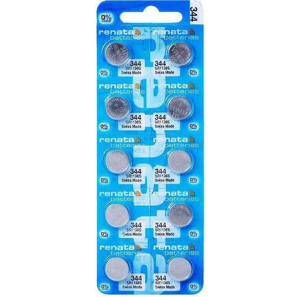 Horlogebatterijen Renata 344 (SR1136SW) 10 stuks