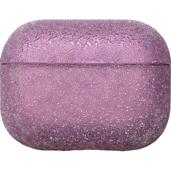 AirPods Pro Hoesje – Glitter Hard Case – Paars