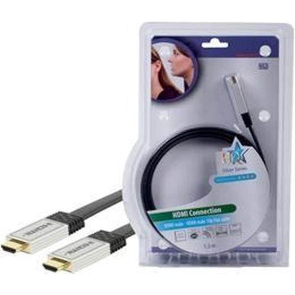 HQ -1.3 High Speed HDMI platte kabel - 1.5 m - Zwart