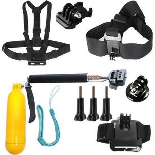 6-in-1 Sports Accessoires Set Groot (Head, Chest en Wrist Strap, Selfie stick, Bobber en Base Adapter)