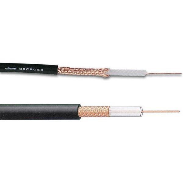 Coaxkabel Rg-59 B/U Mil Zwart