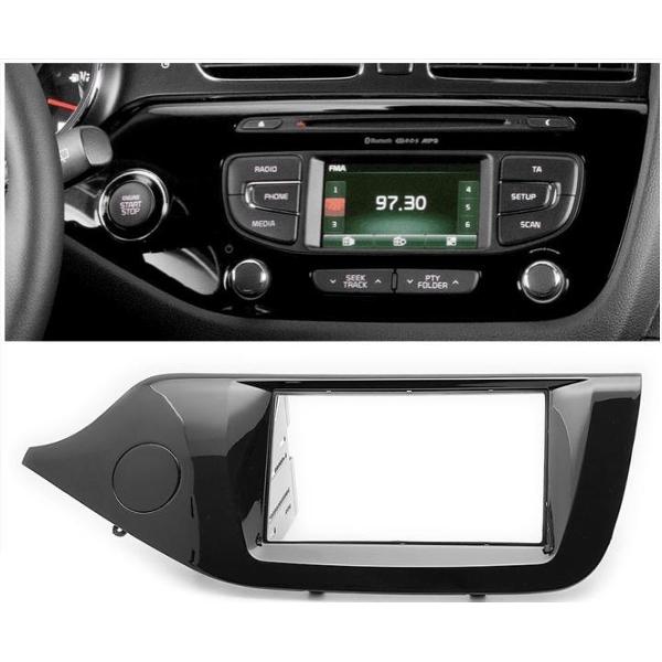 2-DIN KIA CEE'D 2012+ (Left wheel / Piano Black) frame Audiovolt 11-519