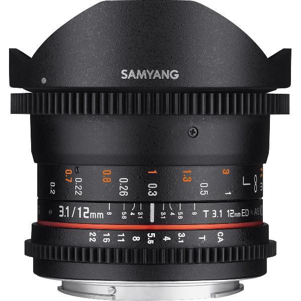 Samyang 12mm T3.1 Vdslr Ed As Ncs Fisheye - Prime lens - geschikt voor Fujifilm X