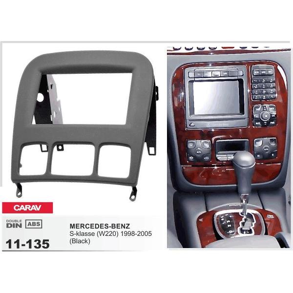 2-DIN MERCEDES-BENZ S-klasse (W220) 1998-2005 (Black) inbouwpaneel Audiovolt 11-135
