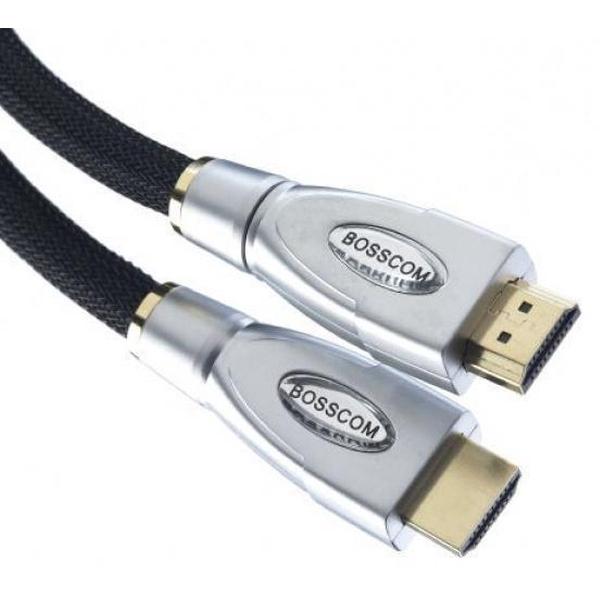 Bosscom HDMI 1.4 > HDMI 1.4 4K kabel 2m met demontabele stekers halogeenvrij