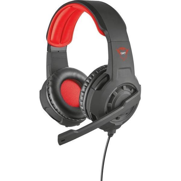 Trust GXT 4310 Jaww Headset Hoofdband Zwart, Rood