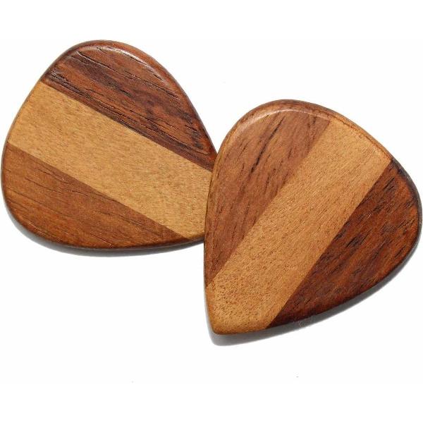 Cocobolo & Perzik houten 2-pack plectrum 3.50 mm