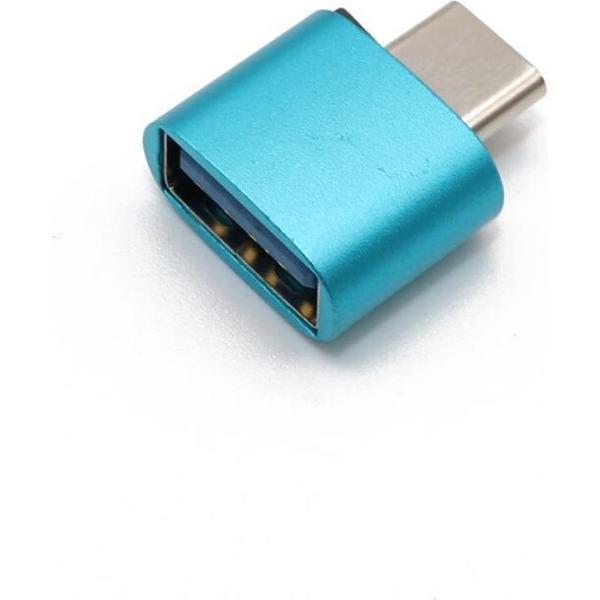 USB Adapter naar Micro USB - OTG Adapter - Gemakkelijk een muis, Toetsenbord of USB Stick Aansluiten - Blauw