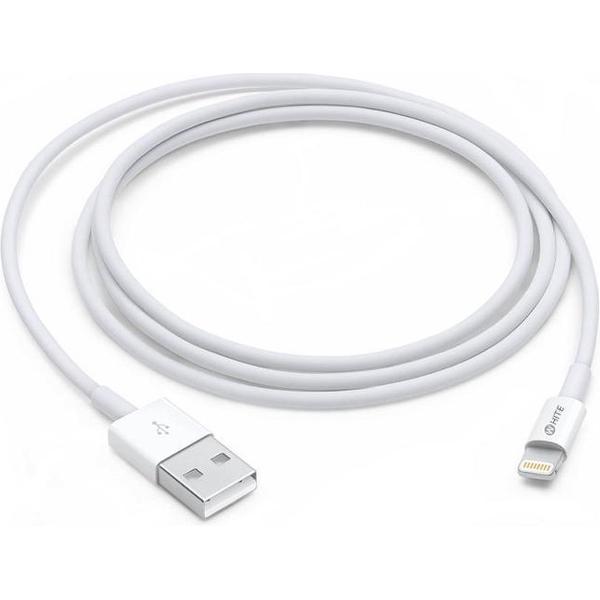 Apple Lightning - 2 meter - Lightning naar USB Kabel - Lightning Cable - Wit - White - Whiteindustries - Iphone