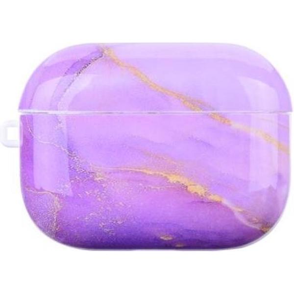 Shieldcase Lovely Lila Marmer Case geschikt voor Airpods Pro Case - lila/roze