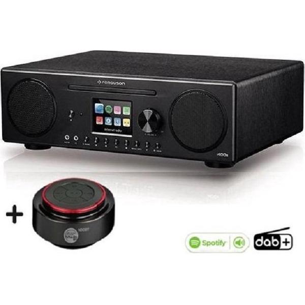 Ferguson i400 Internet radio zwart + bluetooth waterdichte badkamer speaker