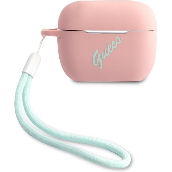 GUESS Vintage Siliconen AirPods Pro Case - Roze