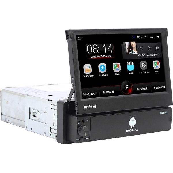 TechU™ Autoradio T97 Touchscreen – 1 Din met Afstandsbediening – 7 inch Kleuren Display – Bluetooth & WiFi – AUX – USB – SD – FM radio – Navigatie – Handsfree bellen