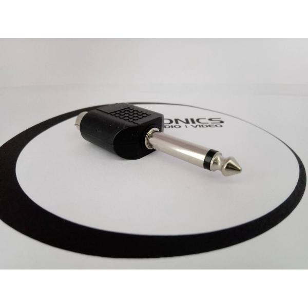 Newtronics audio adapter 2x Tulp vrouwelijk - 6.35mm mannelijk- stereo