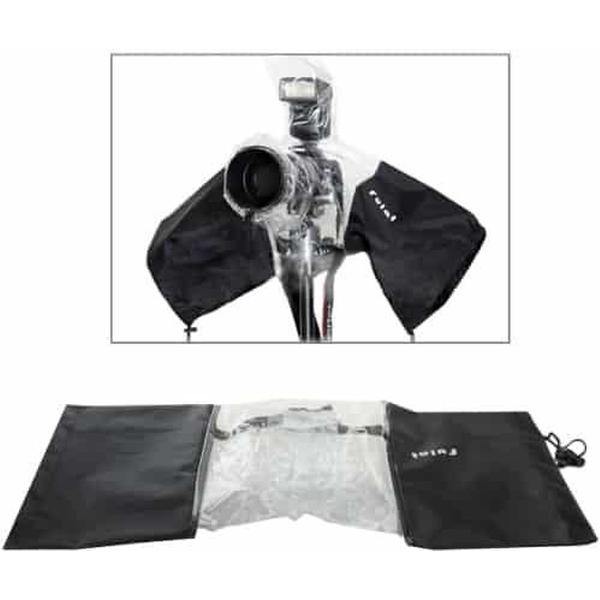 Anti-regenhoes met lens tot 20 cm en zaklampafdekking van 15 cm voor SLR-camera (zwart)