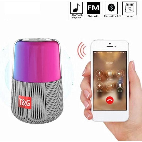Draadloze Draagbare Bluetooth-Luidspreker Kleurrijke Led-Licht Luidsprekers Met Fm-Radio Voor Smartphone Tg168 - Draadloze Led-Luidspreker