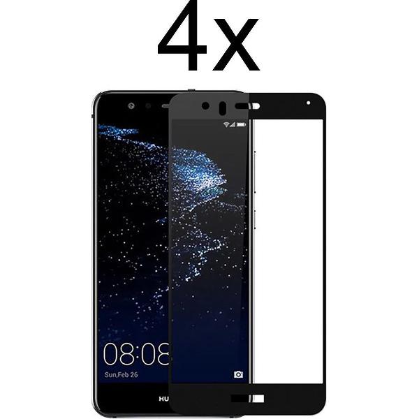 Huawei P10 Lite Screenprotector - Beschermglas Huawei P10 Lite Screen Protector Glas - Full cover - 4 stuks