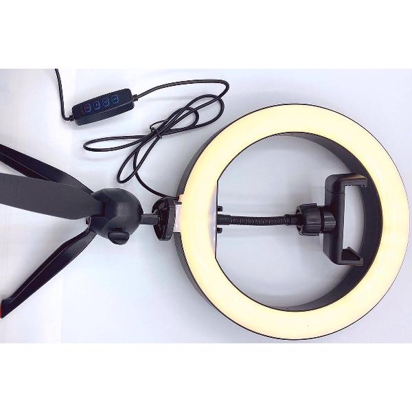 LED Selfie Ring Light 22CM Dimmable Photography Camera Phone Ring Lamp + Tafel Tripods (22Cm) en Bluetooth Shutter – HiCHiCO