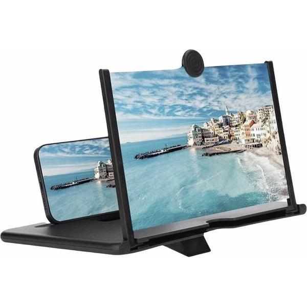 Royality® Schermvergroter smartphone - Projectiescherm - 3D - Vergrootglas - 12 inch - Mini beamer - Thuisbioscoop - Zwart