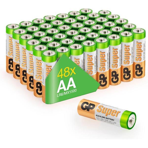 GP Super Alkaline batterijen AA mignon penlite LR06 batterij 1,5v - 48 stuks - AA batterij