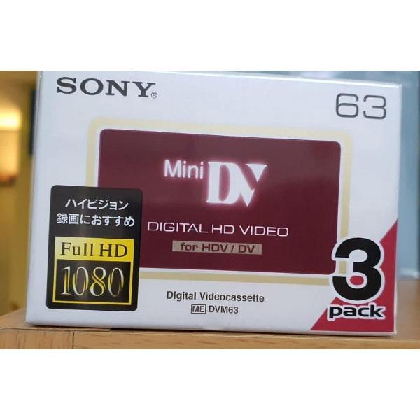 SONY HDV MINI DV CASSETTE 3DVM63HD PAK VAN 3ST