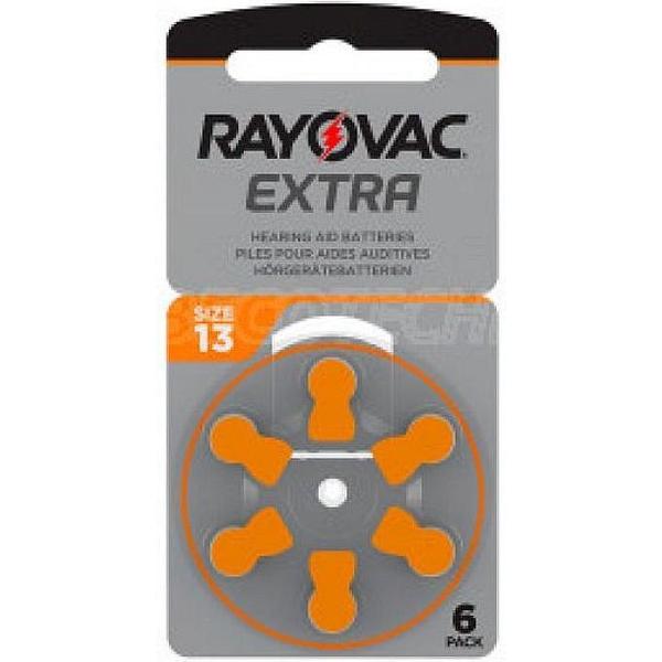 Rayovac Extra Advanced size 13 (oranje) gehoor apparaat knoopcel batterij 2 blisters a 6 stuks