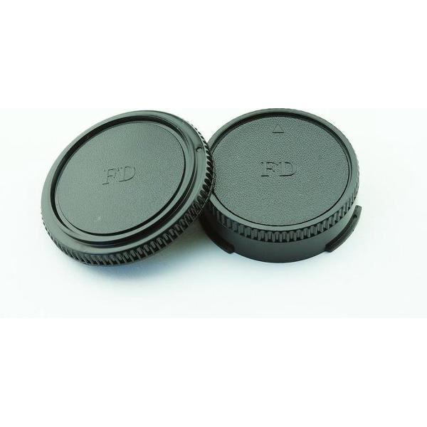 Achterdop+Bodydop (2 stuk): Canon FD mount camera lens