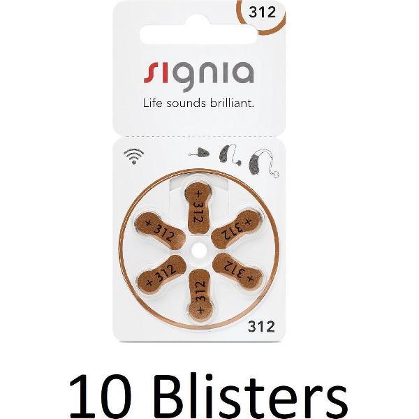 60 Stuks (10 Blisters a 6 st) Siemens Signia Hearing Aid 312