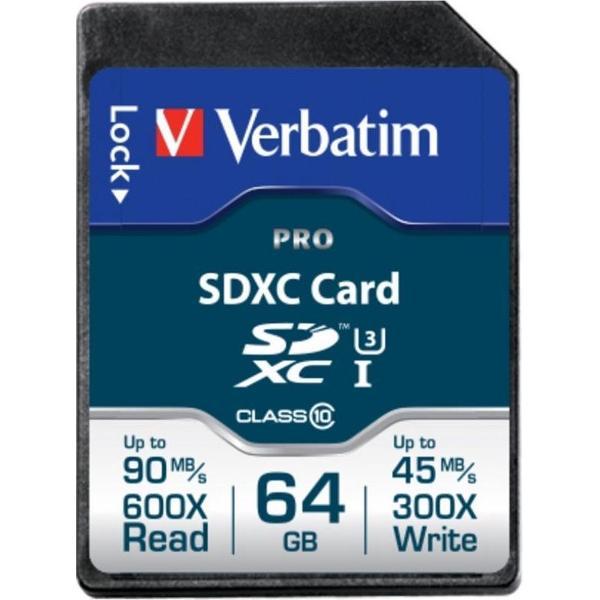 Verbatim SDXC UHS-3 geheugenkaart / 64GB
