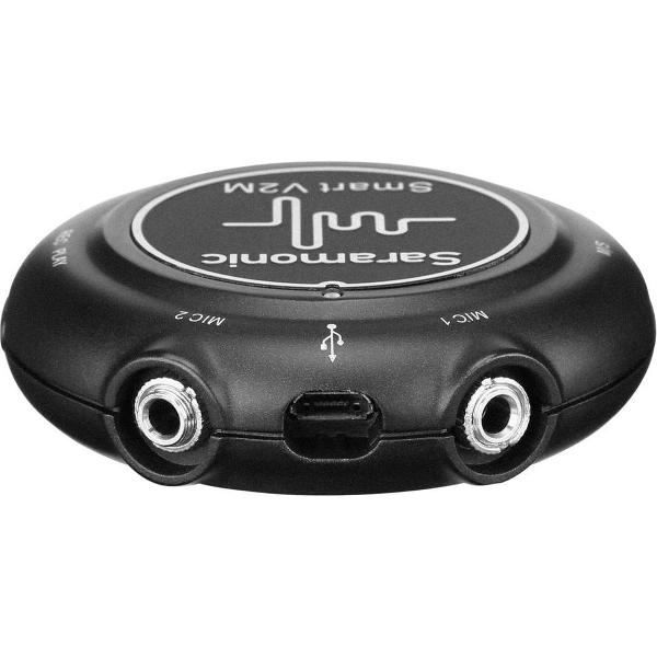 Saramonic SMART V2M all in one audio interface set voor USB-C, USB en lightning incl 2 dasspeld microfoons