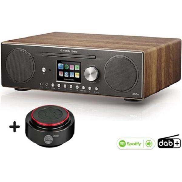Ferguson i400 Internet radio bruin + bluetooth waterdichte badkamer speaker