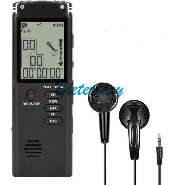 WiseGoods - Premium Digitale Dictafoon - Voice Recorder - Met MP3 Speler - Multifunctionele Voice Recorder - 8GB