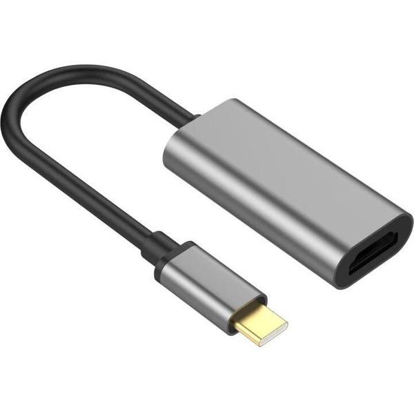 NÖRDIC USBC-N1193, USB-C naar HDMI adapter, Ultra HD 4K 60Hz, Aluminium, Space grey