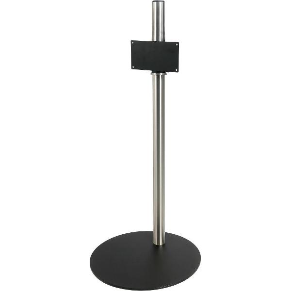 Cavus RVS vloerstandaard met zwarte voet voor TV's tot 32 inch - 100 cm hoog