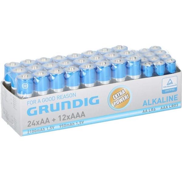 108x Grundig R06 AA en LR03 AAA batterijen 1.5 volt - Voordeelpak batterijen