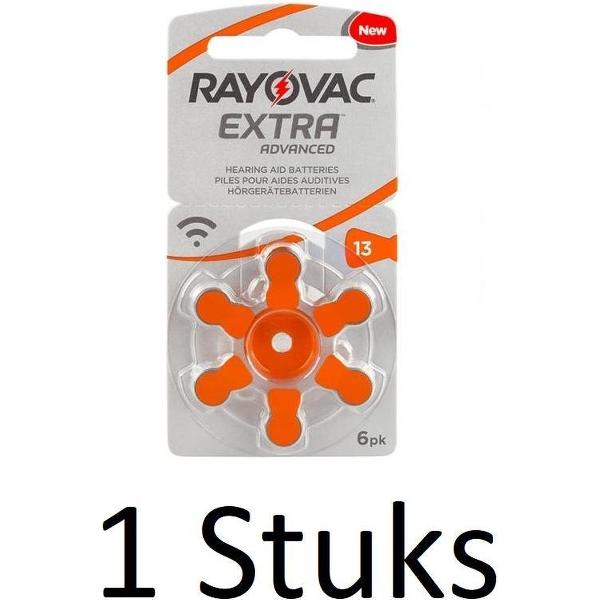6 Stuks (1 Blisters a 6 st) Rayovac Extra Advanced -13 - oranje blister