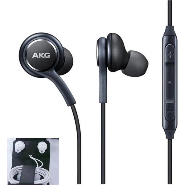 Wired AKG Earphones - Zwart - Samsung Galaxy S10+ oortjes - Tuned by AKG - In-ear oordoppen - Oortjes met draad - Noice-cancelled - Android apparaat oortjes