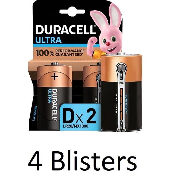 Duracell Ultra alkaline D-batterijen - 8 stuks