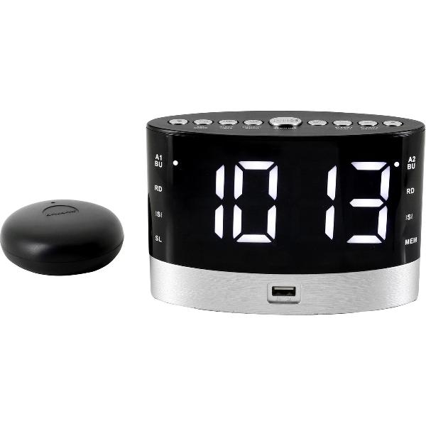 soundmaster UR580SW Radio alarm clock FM FM, USB Battery charger Black