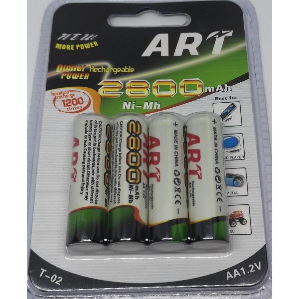 AA-8 stuks -Oplaadbare batterijen AA -2800mAh-1.2V-rechargeable