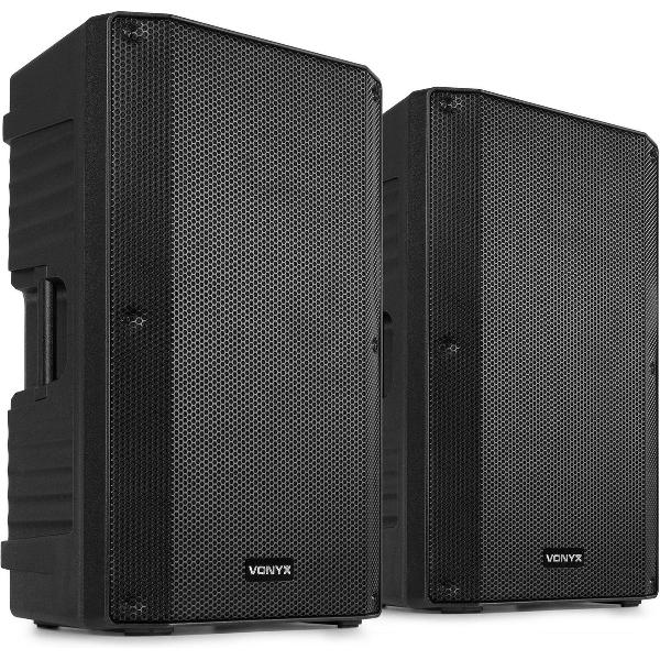 Passieve speakerset - Vonyx VSA15B speakerset 15 passieve speakers met 2000W vermogen voor muziek, zang en spraak