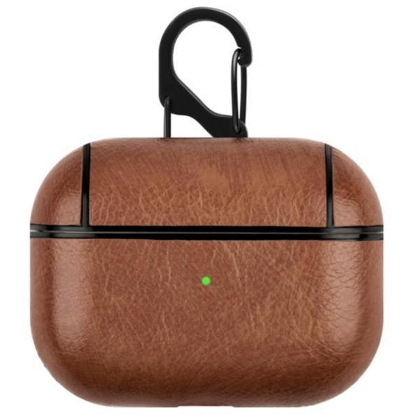 Brooklyn Premium - Airpods Pro case - Licht bruin - Leder - Beschermhoesje - Lederen case - Case - Cover - Airpods PRO