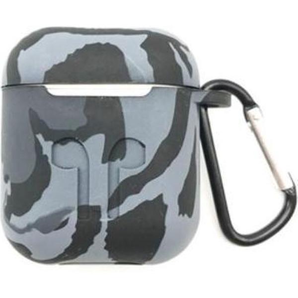 Shieldcase Camouflage Pattern Silicone Case geschikt voor Airpods Case - grijs